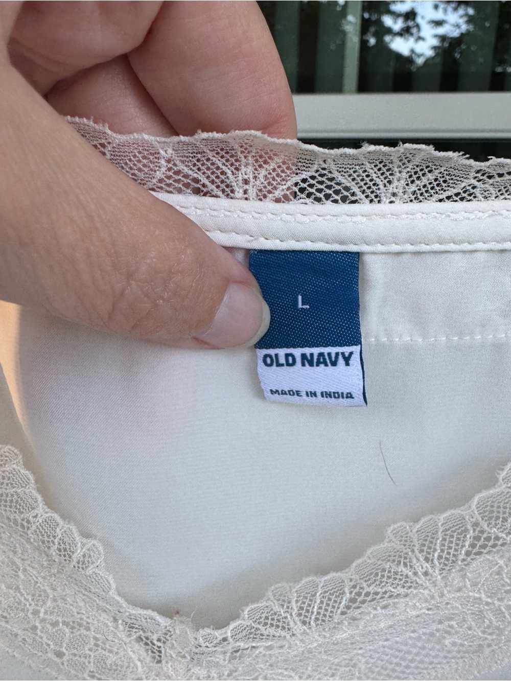 Old Navy Lace-Trim Satin Camisole - Ivory - Picture 5 of 8